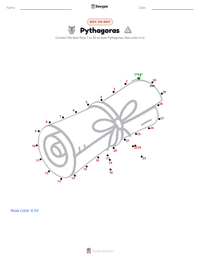 Pythagoras printable worksheet preview