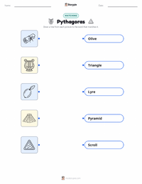 Pythagoras printable worksheet for kids