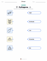 Pythagoras afdrukbare werkblad voor kinderen