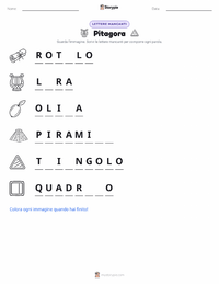 Anteprima della scheda stampabile di Pitagora
