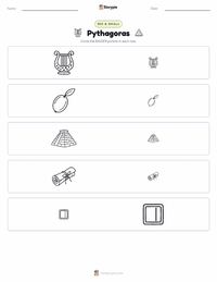 Pythagoras printable worksheet preview