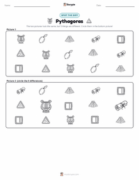 Pythagoras printable worksheet preview