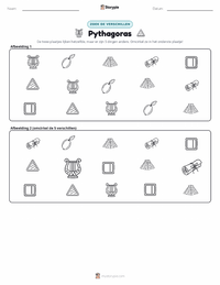 Pythagoras afdrukbare werkblad voorbeeld