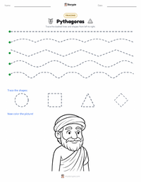 Pythagoras printable worksheet preview