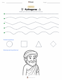 Prabaca lembar kerja cetak Pythagoras