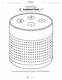 Aperçu de la feuille de travail imprimable Assistant Vocal