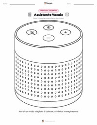 Pagina da colorare di Assistente Vocale per bambini