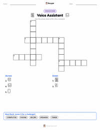 Voice Assistant printable worksheet preview