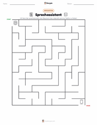 Sprachassistent druckbare Arbeitsblatt Vorschau