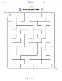 Voice Assistant printable worksheet preview