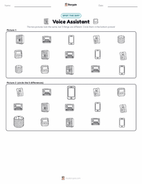 Voice Assistant printable worksheet preview