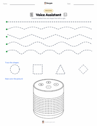 Voice Assistant printable worksheet preview