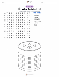 Voice Assistant printable worksheet preview