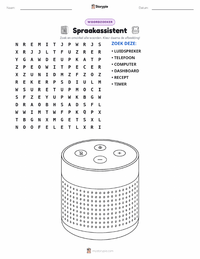Spraakassistent afdrukbare werkblad voorbeeld