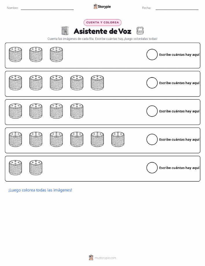Contar y Colorear