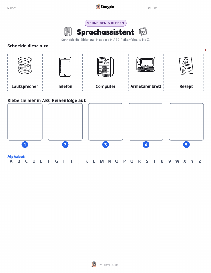 Schneiden & Einfügen Alphabet