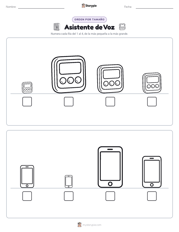 Orden de Tamaños