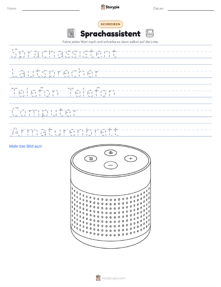 Schreibübung