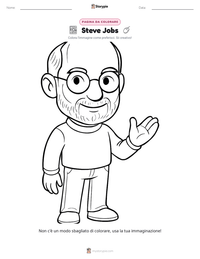 Anteprima della scheda stampabile di Steve Jobs