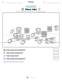 Steve Jobs printable worksheet preview