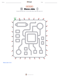 Steve Jobs printable worksheet preview