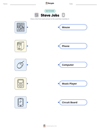 Steve Jobs printable worksheet preview