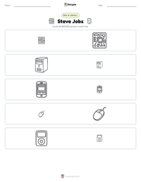Steve Jobs printable worksheet preview
