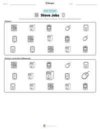 Steve Jobs printable worksheet preview