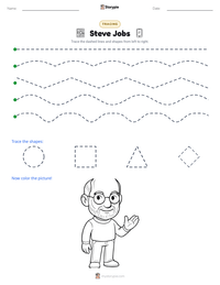Steve Jobs printable worksheet preview