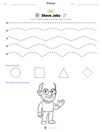 Aperçu de la feuille de travail imprimable Steve Jobs