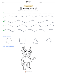 Steve Jobs afdrukbare werkblad voorbeeld