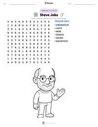 Aperçu de la feuille de travail imprimable Steve Jobs