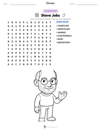Steve Jobs afdrukbare werkblad voorbeeld