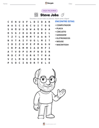 Prévia da folha de atividades imprimível Steve Jobs