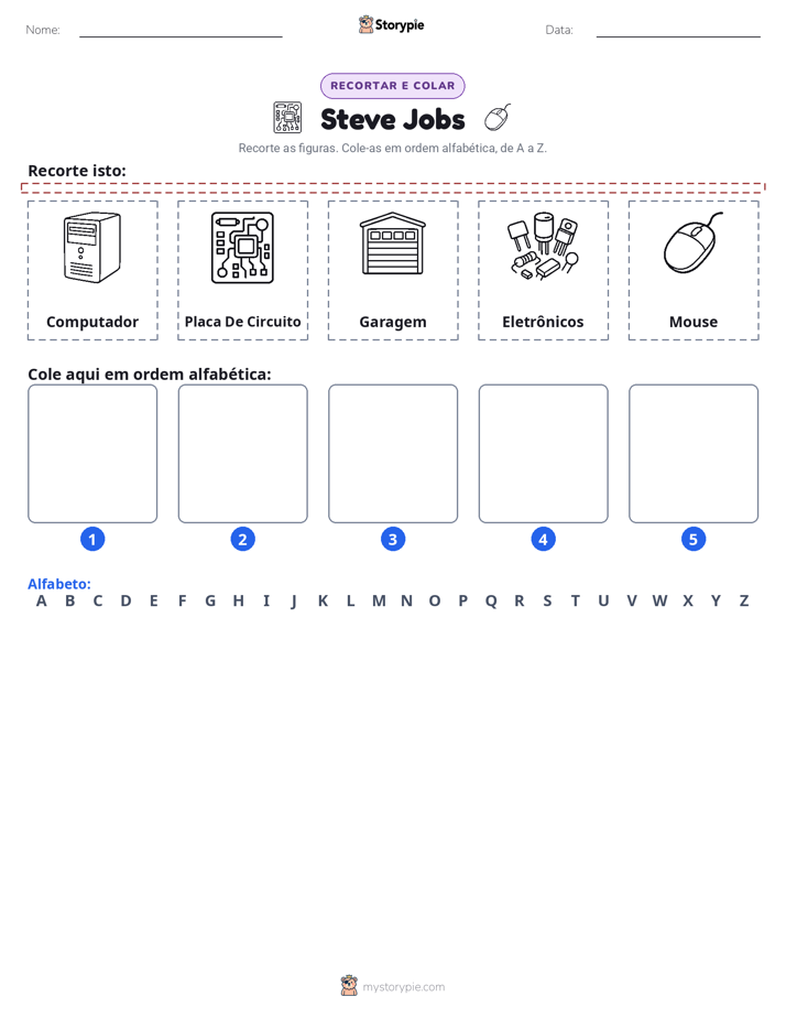 Recortar & Colar Alfabeto