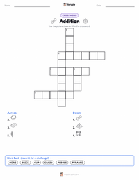 Addition printable worksheet preview