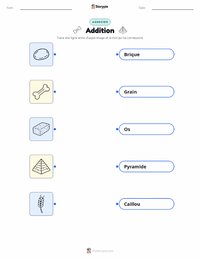 Feuille de travail imprimable Addition pour les enfants
