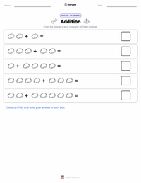 Addition printable worksheet preview