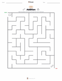 Addition printable worksheet preview
