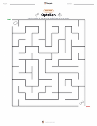 Optellen afdrukbare werkblad voorbeeld