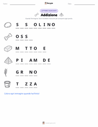 Anteprima della scheda stampabile di Addizione