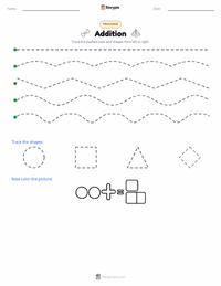 Addition printable worksheet preview