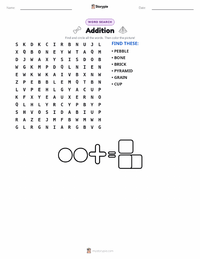 Addition printable worksheet preview