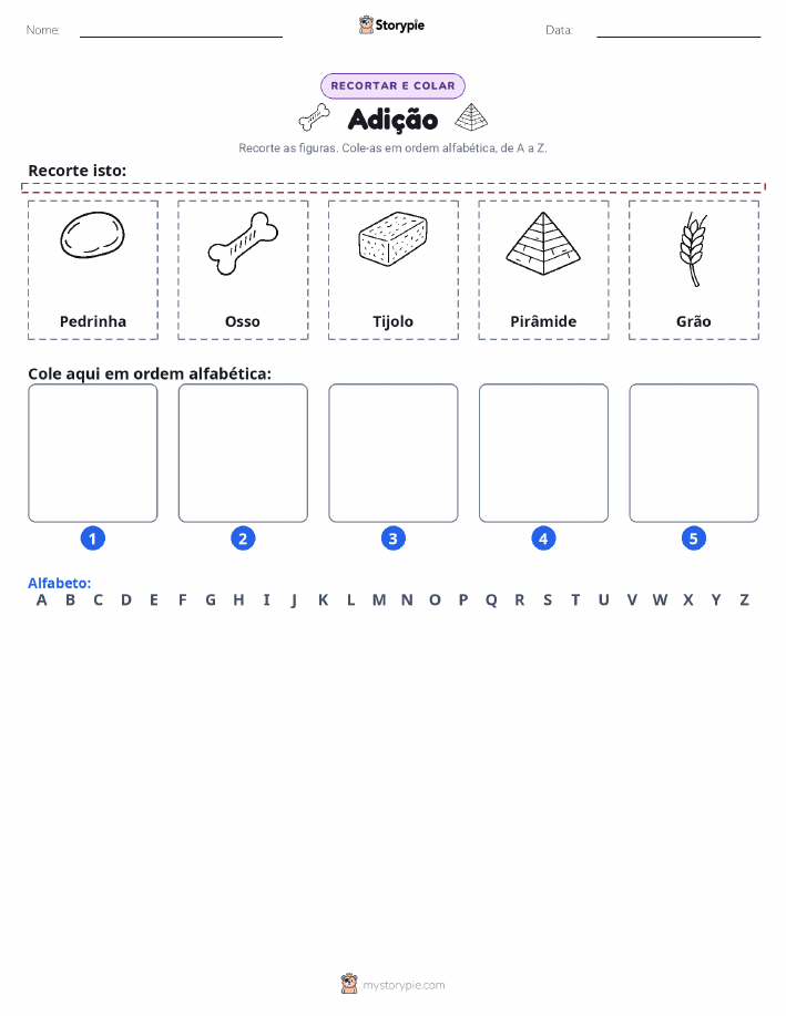 Recortar & Colar Alfabeto