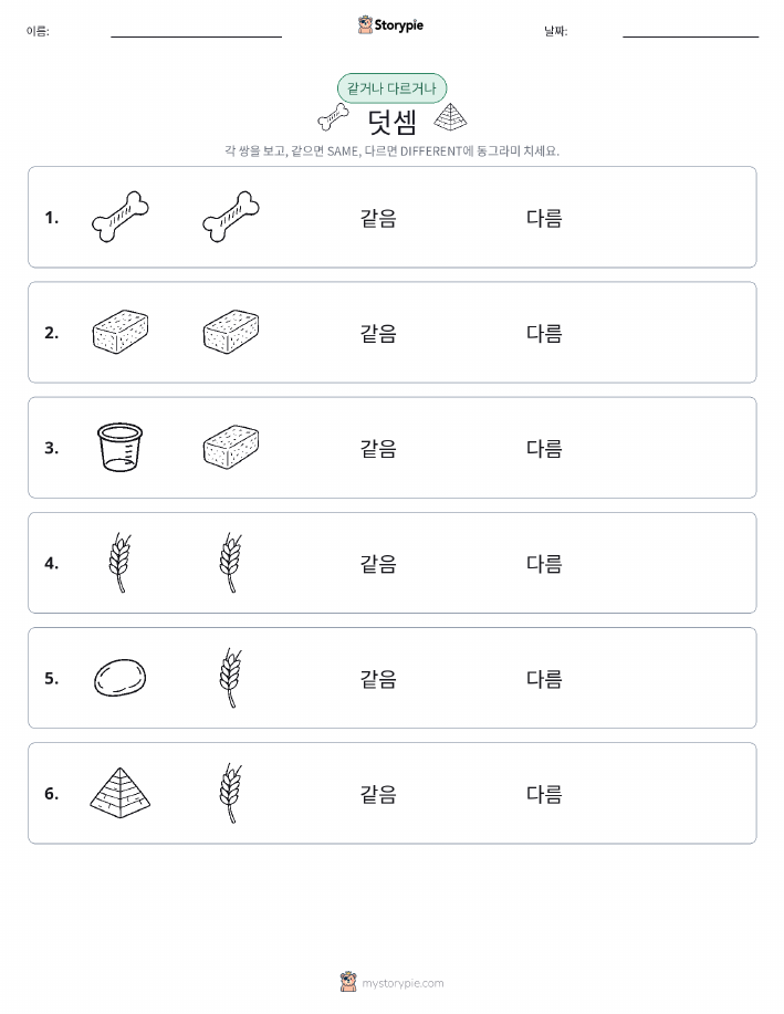 같은 것 또는 다른 것