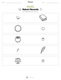 Robert Recorde printable worksheet preview