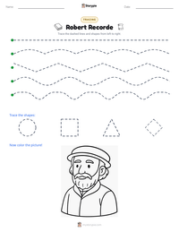 Robert Recorde printable worksheet preview