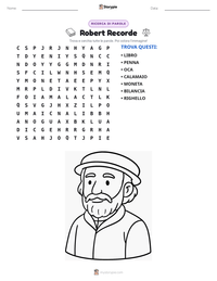Anteprima della scheda stampabile di Robert Recorde