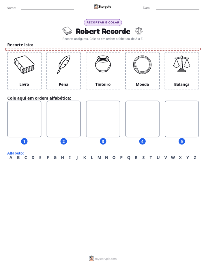 Recortar & Colar Alfabeto