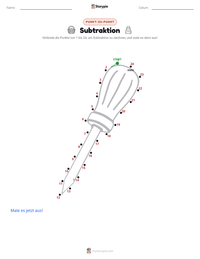 Subtraktion druckbare Arbeitsblatt Vorschau
